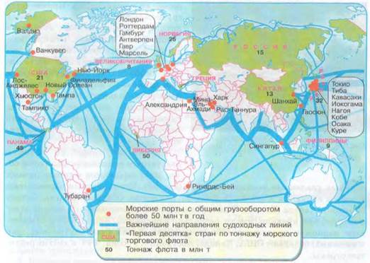 Морской транспорт пути. Карта морских путей. Морской транспорт карта. Главные морские пути.